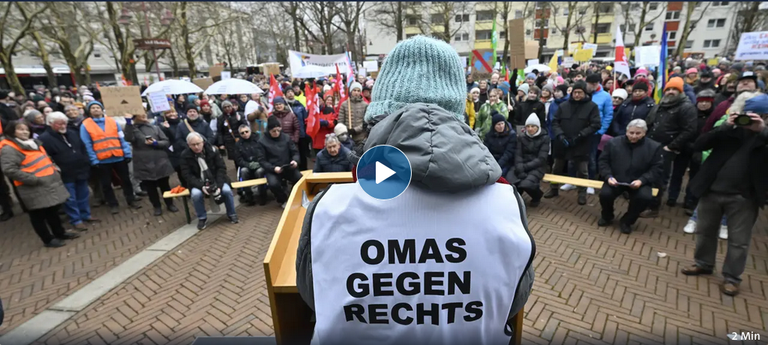 Merz stänkert gegen Omas gegen rechts