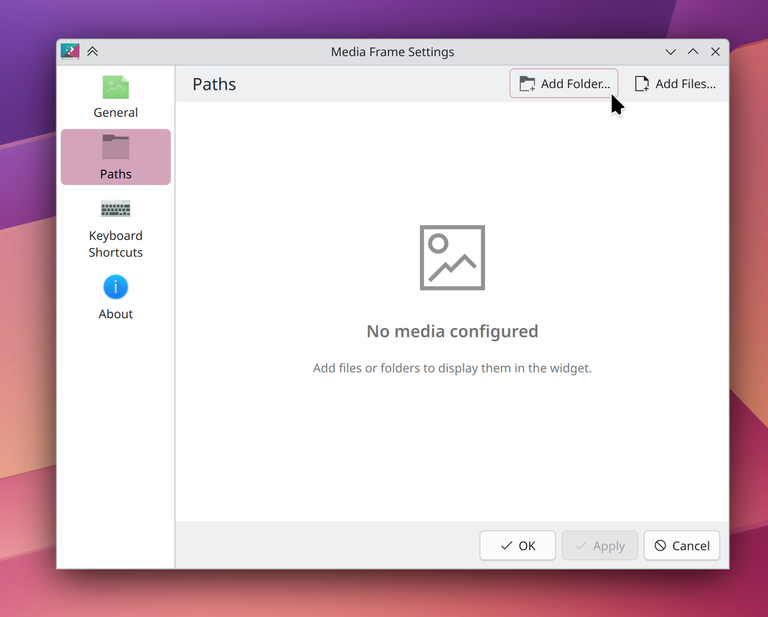 media-frame-settings