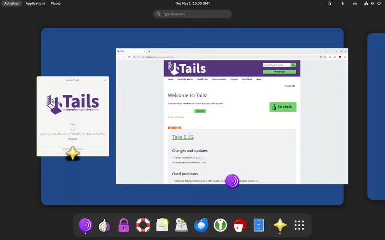 Tails 6.15 privacy-focused Linux distro