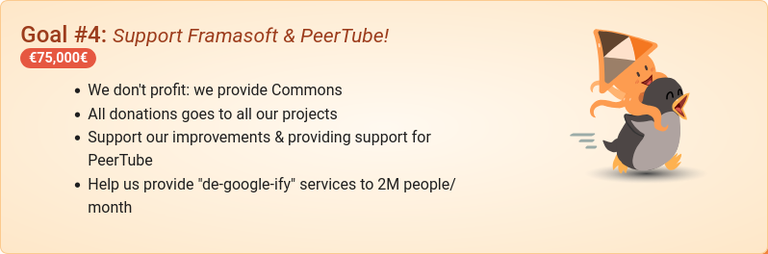 Goal #4: Support Framasoft & PeerTube!