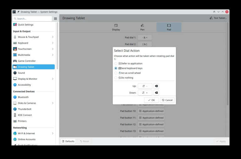 Achten Sie nicht auf den fehlerhaft aussehenden Dialog, das liegt an einer Entwicklungsversion von Kirigami, die ich benutzt habe.