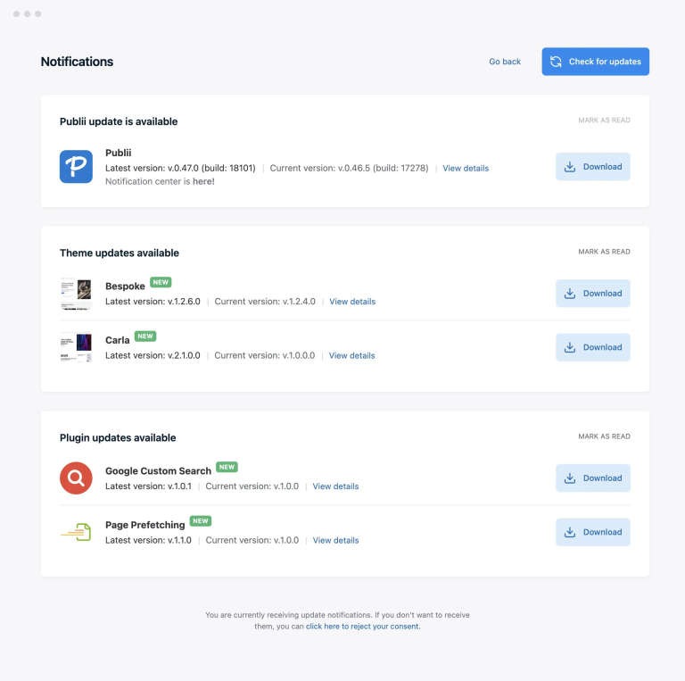 Benachrichtigungscenter