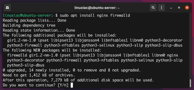 Installation mehrerer Pakete mit dem APT-Befehl