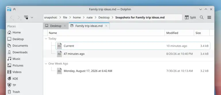 Snapshots