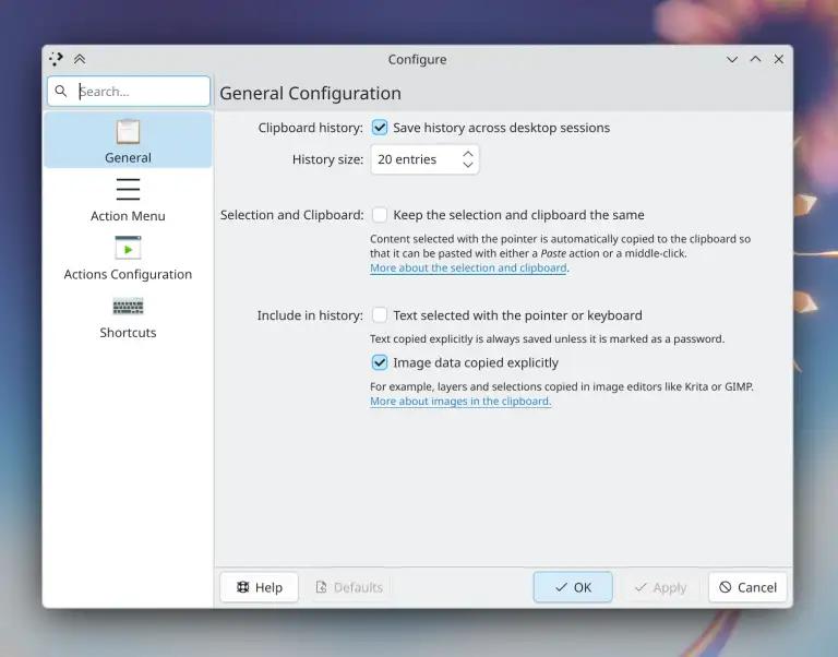 General Configuration - New