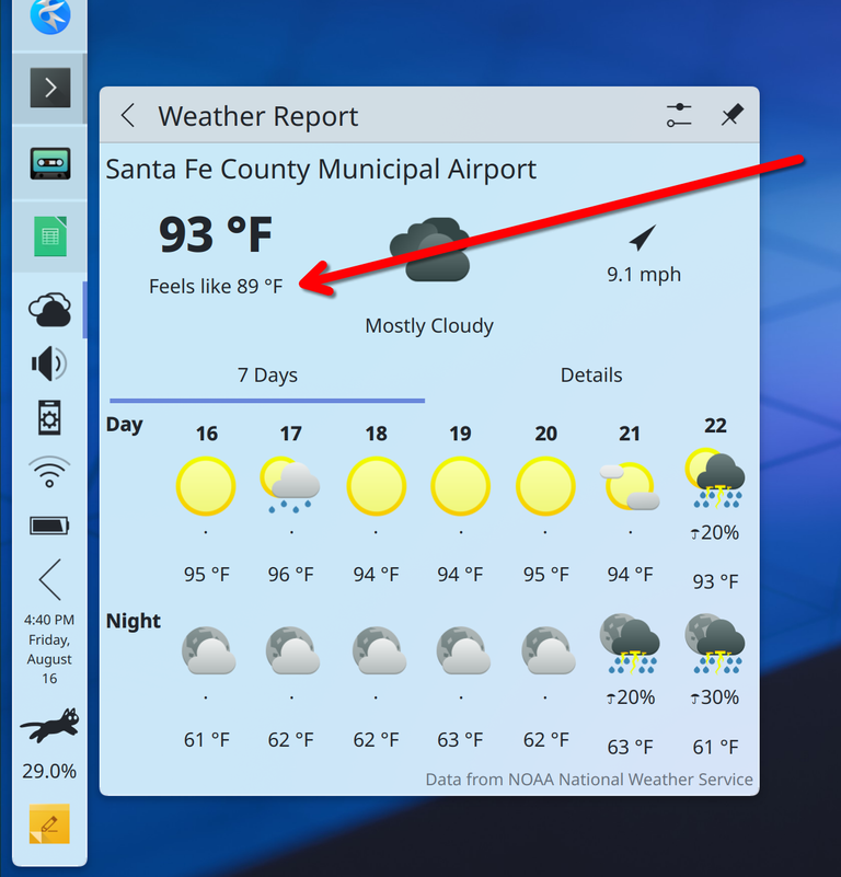 Gefühlte Temperaturen