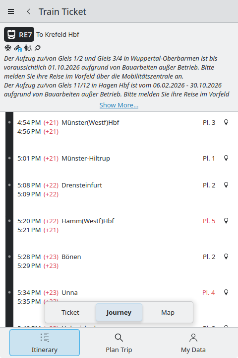 Neue Ansicht der Reisedetails - jetzt mit Tabs