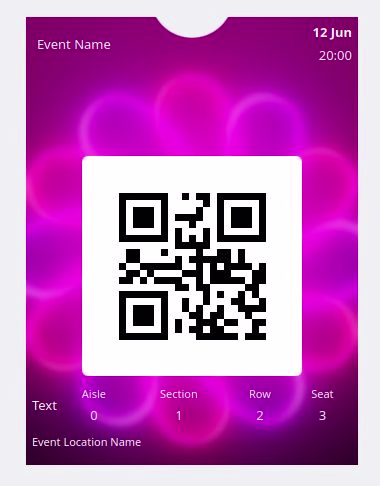 Test erfolgreich mit dem sogenannten Poster-Event-Ticket Layout