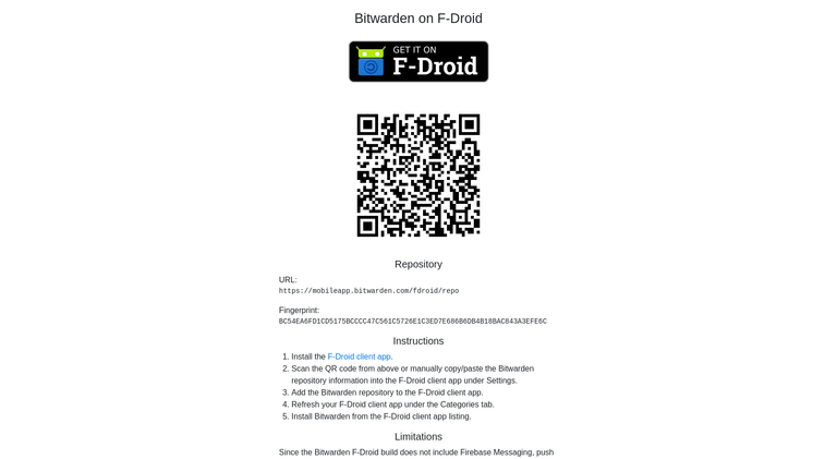 Und es gibt sie doch: die Bitwarden App bei F-Droid