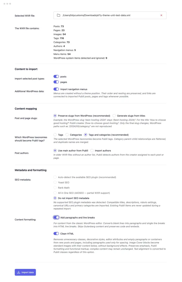 Wordpress-Importer