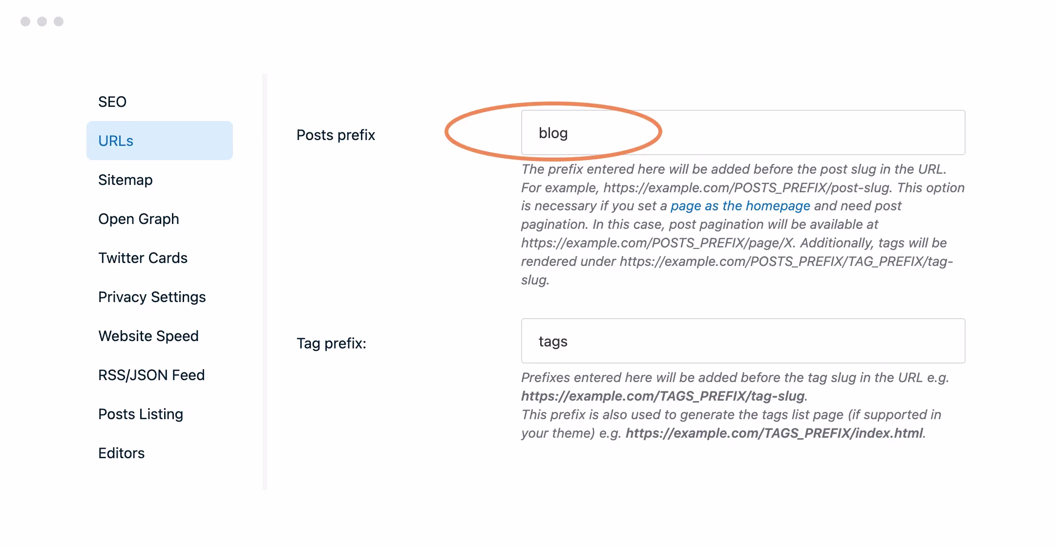Posts Prefix