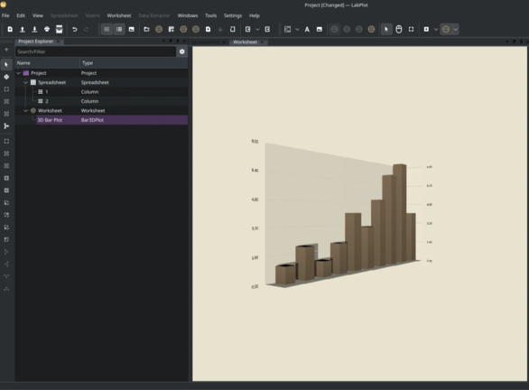 A 3D bar chart (Courtesy of Kuntal Bar, MIT license)