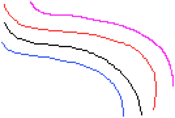 An image showing that pixel perfect lines are obtained most of the time (Courtesy of Ken Lo, CC BY 4.0)