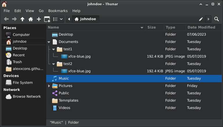 Thunar 4.20 File Manager