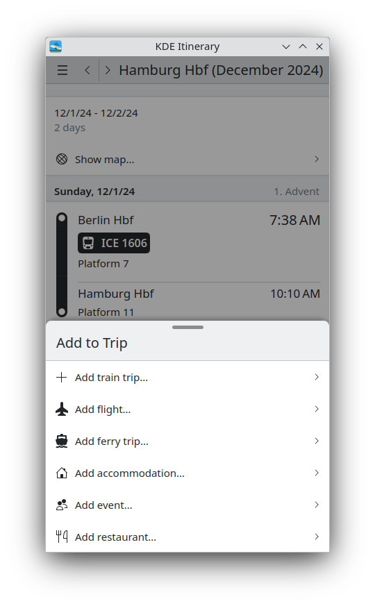 Itinerary Bottom Drawer