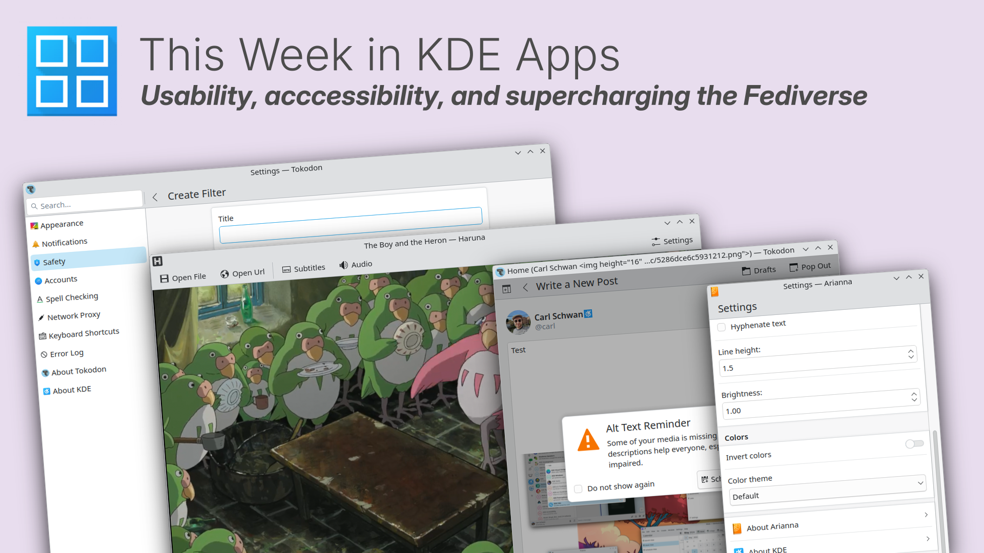 Diese Woche in KDE Apps: Benutzerfreundlichkeit, Barrierefreiheit und Fediverse supercharged