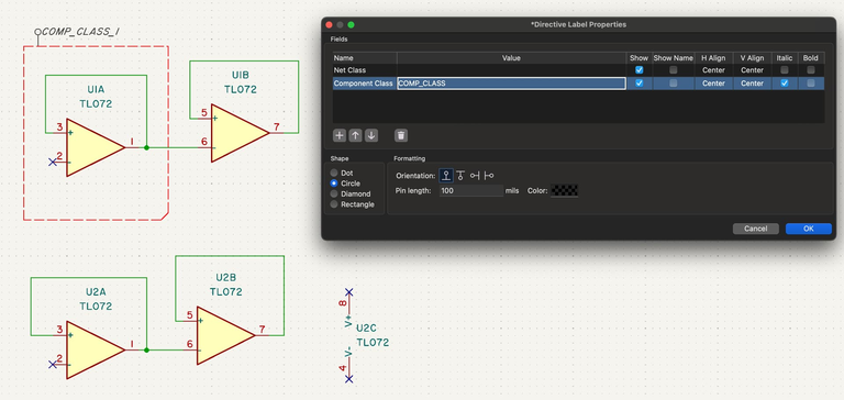Figure 5. Assign component class to symbol rule area