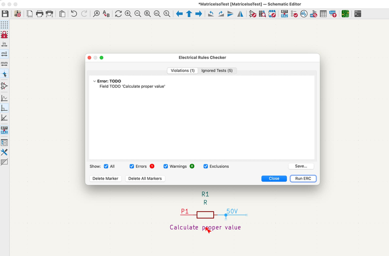 Figure 10. Symbol with custom ERC error