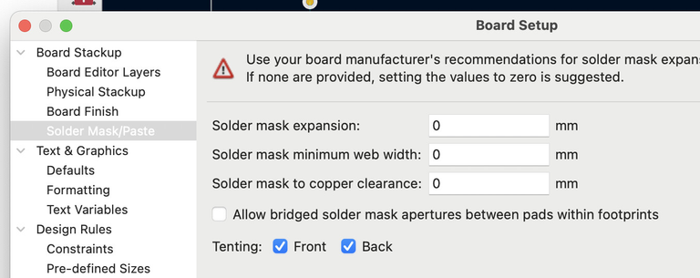 Figure 17. Board level via tenting